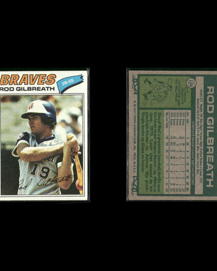Atlanta Braves 1977 Topps Baseball 30-Card Lot Topps VG