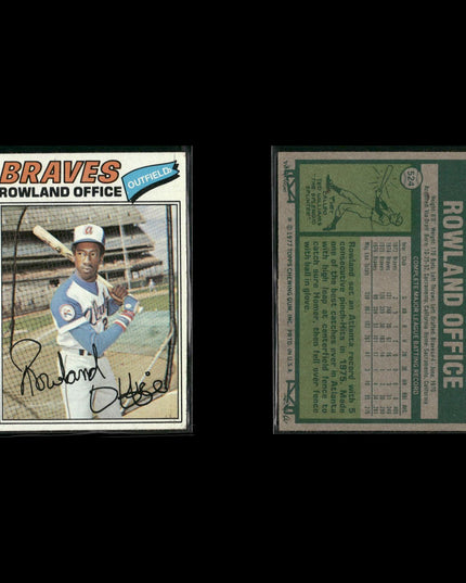 Atlanta Braves 1977 Topps Baseball 30-Card Lot Topps VG