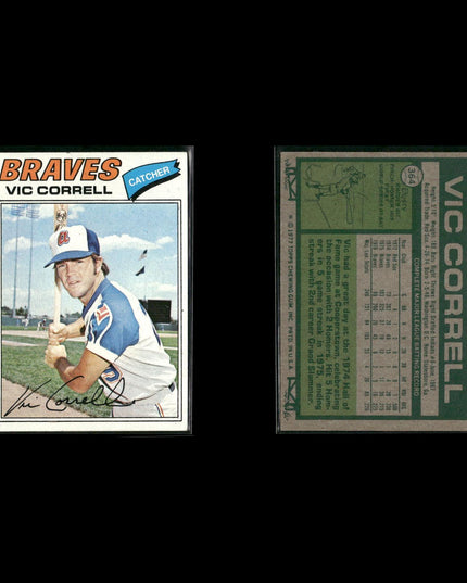 Atlanta Braves 1977 Topps Baseball 30-Card Lot Topps VG