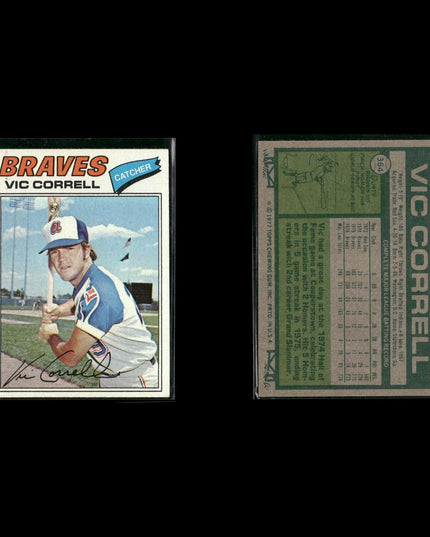 Atlanta Braves 1977 Topps Baseball 30-Card Lot Topps VG