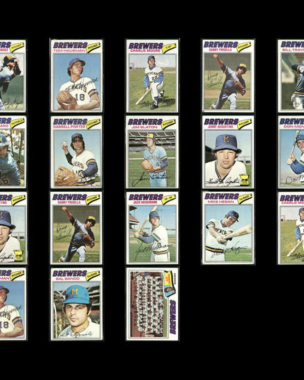 Milwaukee Brewers 1977 Topps Baseball 18-Card Lot Topps VG