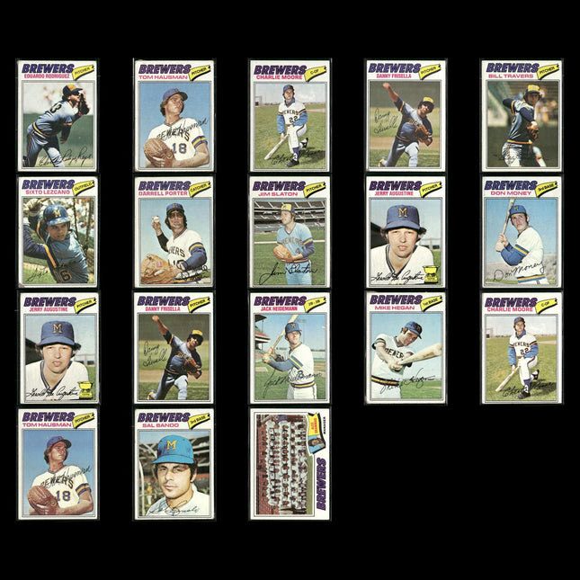 Milwaukee Brewers 1977 Topps Baseball 18-Card Lot Topps VG