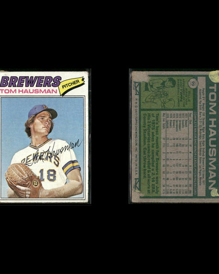 Milwaukee Brewers 1977 Topps Baseball 18-Card Lot Topps VG