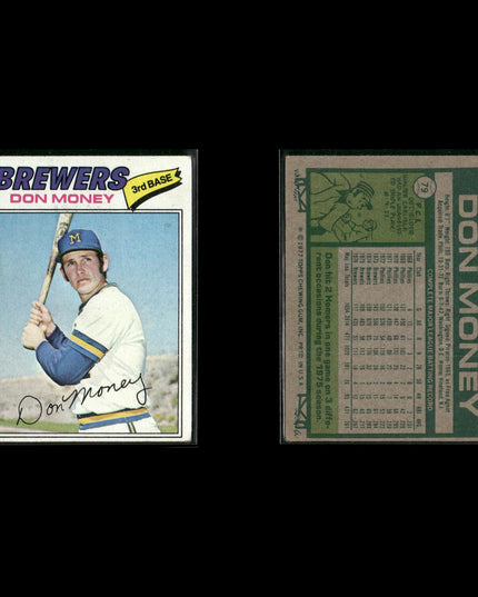 Milwaukee Brewers 1977 Topps Baseball 18-Card Lot Topps VG