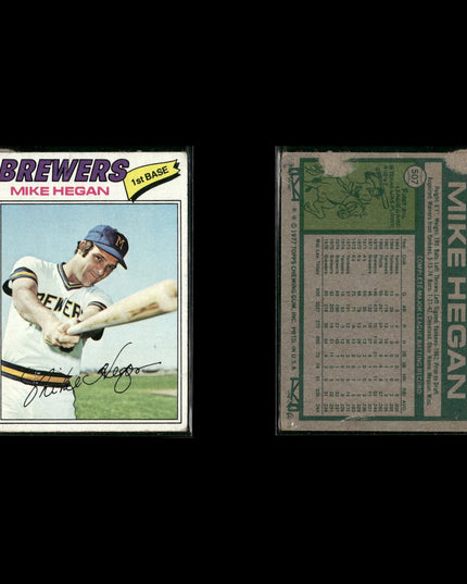 Milwaukee Brewers 1977 Topps Baseball 18-Card Lot Topps VG