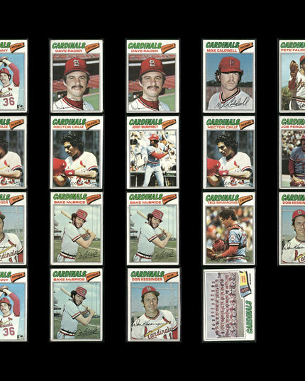 St. Louis Cardinals 1977 Topps Baseball 19-Card Lot Topps VG