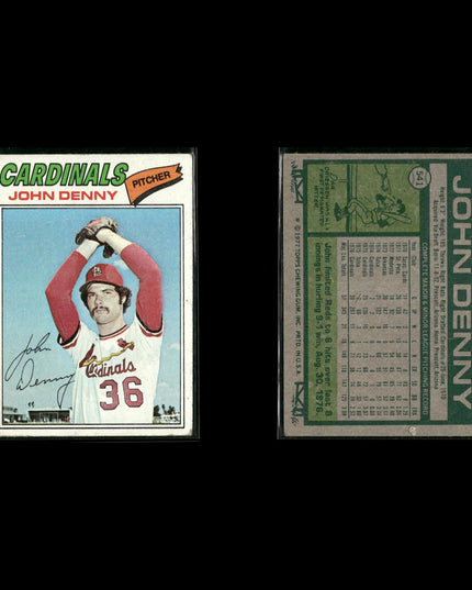 St. Louis Cardinals 1977 Topps Baseball 19-Card Lot Topps VG