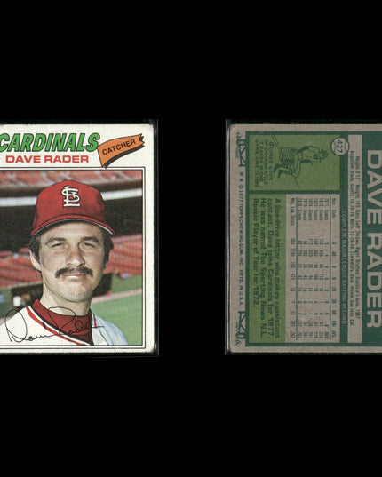 St. Louis Cardinals 1977 Topps Baseball 19-Card Lot Topps VG