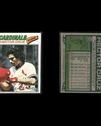 St. Louis Cardinals 1977 Topps Baseball 19-Card Lot Topps VG