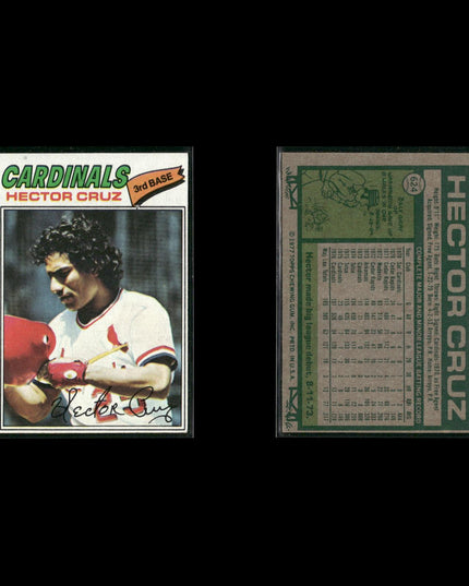 St. Louis Cardinals 1977 Topps Baseball 19-Card Lot Topps VG