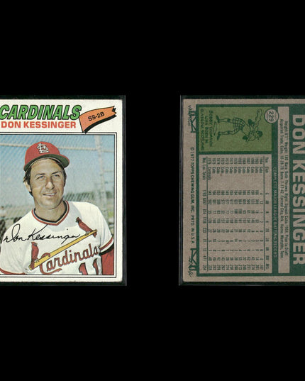 St. Louis Cardinals 1977 Topps Baseball 19-Card Lot Topps VG