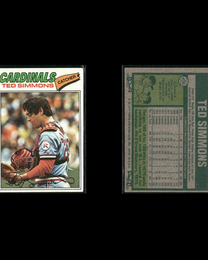 St. Louis Cardinals 1977 Topps Baseball 19-Card Lot Topps VG