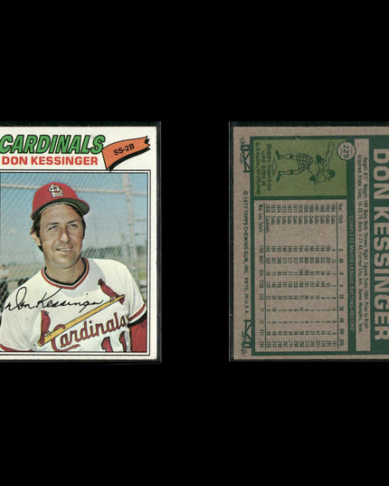 St. Louis Cardinals 1977 Topps Baseball 19-Card Lot Topps VG