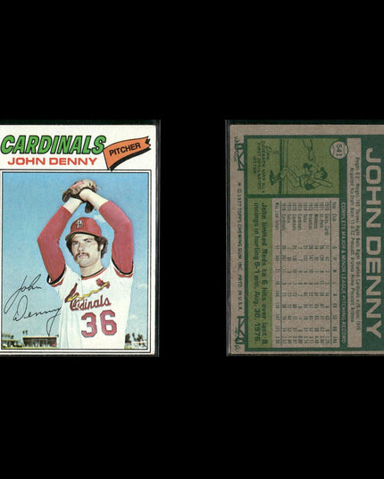 St. Louis Cardinals 1977 Topps Baseball 19-Card Lot Topps VG