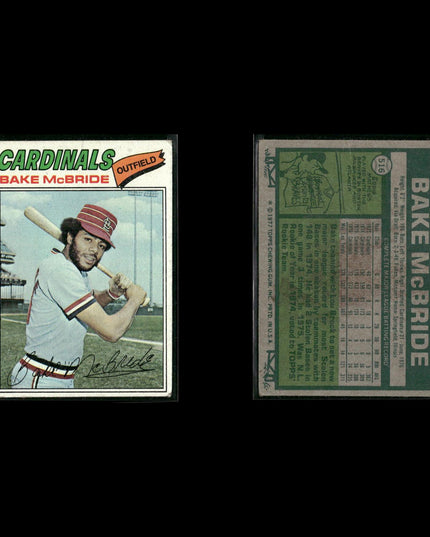 St. Louis Cardinals 1977 Topps Baseball 19-Card Lot Topps VG
