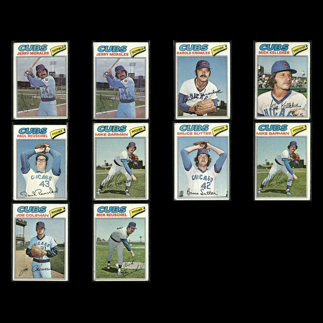 Chicago Cubs 1977 Topps Baseball 10-Card Lot Topps VG