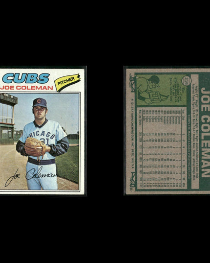 Chicago Cubs 1977 Topps Baseball 10-Card Lot Topps VG