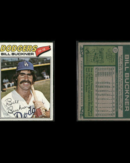 Los Angeles Dodgers 1977 Topps Baseball 25-Card Lot Topps VG