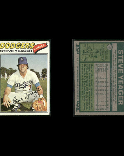 Los Angeles Dodgers 1977 Topps Baseball 25-Card Lot Topps VG