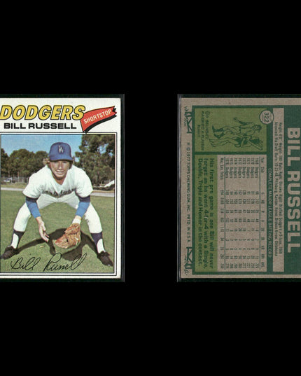 Los Angeles Dodgers 1977 Topps Baseball 25-Card Lot Topps VG