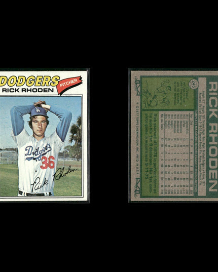 Los Angeles Dodgers 1977 Topps Baseball 25-Card Lot Topps VG