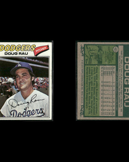 Los Angeles Dodgers 1977 Topps Baseball 25-Card Lot Topps VG