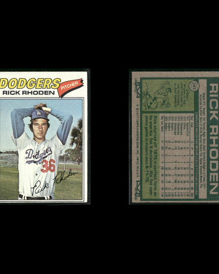 Los Angeles Dodgers 1977 Topps Baseball 25-Card Lot Topps VG