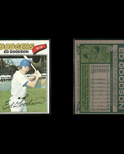 Los Angeles Dodgers 1977 Topps Baseball 25-Card Lot Topps VG