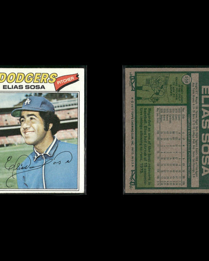 Los Angeles Dodgers 1977 Topps Baseball 25-Card Lot Topps VG