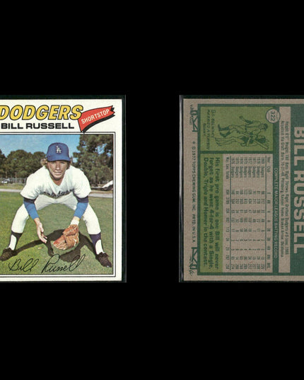 Los Angeles Dodgers 1977 Topps Baseball 25-Card Lot Topps VG