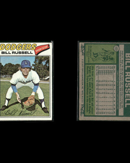 Los Angeles Dodgers 1977 Topps Baseball 25-Card Lot Topps VG