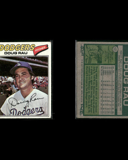 Los Angeles Dodgers 1977 Topps Baseball 25-Card Lot Topps VG