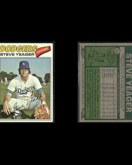 Los Angeles Dodgers 1977 Topps Baseball 25-Card Lot Topps VG