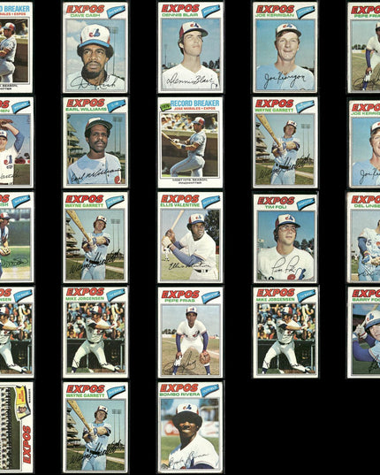 Montreal Expos 1977 Topps Baseball 23-Card Lot Topps VG