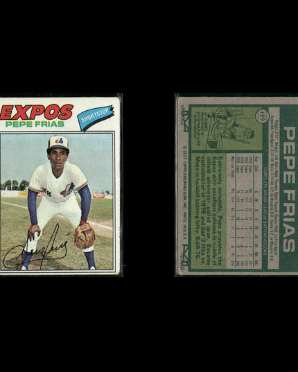 Montreal Expos 1977 Topps Baseball 23-Card Lot Topps VG