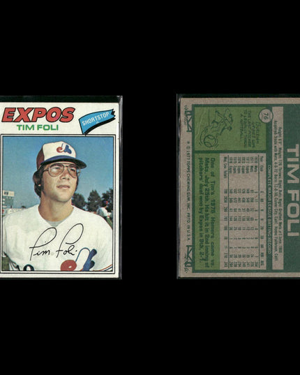 Montreal Expos 1977 Topps Baseball 23-Card Lot Topps VG