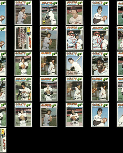 San Francisco Giants 1977 Topps Baseball 31-Card Lot Topps VG