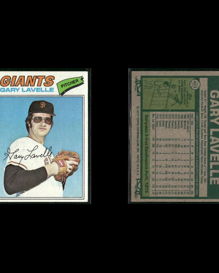 San Francisco Giants 1977 Topps Baseball 31-Card Lot Topps VG