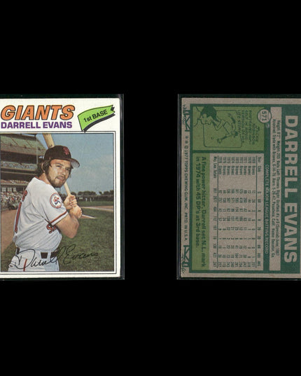 San Francisco Giants 1977 Topps Baseball 31-Card Lot Topps VG