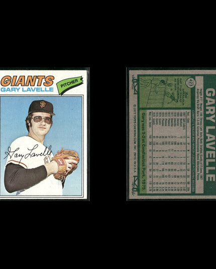 San Francisco Giants 1977 Topps Baseball 31-Card Lot Topps VG