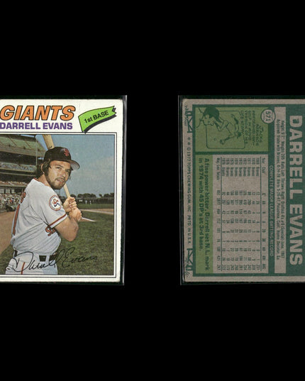San Francisco Giants 1977 Topps Baseball 31-Card Lot Topps VG