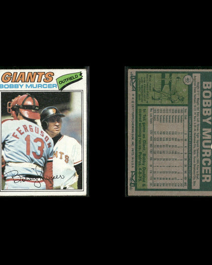 San Francisco Giants 1977 Topps Baseball 31-Card Lot Topps VG