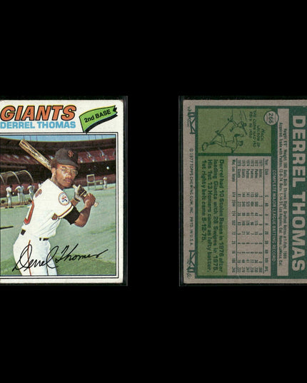 San Francisco Giants 1977 Topps Baseball 31-Card Lot Topps VG