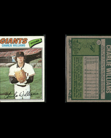 San Francisco Giants 1977 Topps Baseball 31-Card Lot Topps VG