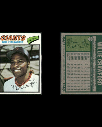 San Francisco Giants 1977 Topps Baseball 31-Card Lot Topps VG