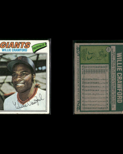 San Francisco Giants 1977 Topps Baseball 31-Card Lot Topps VG