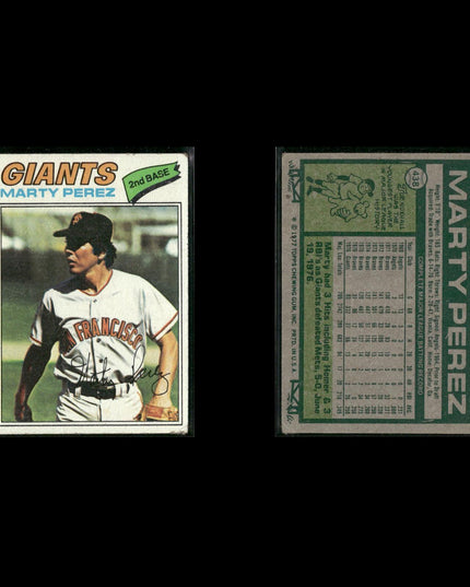 San Francisco Giants 1977 Topps Baseball 31-Card Lot Topps VG
