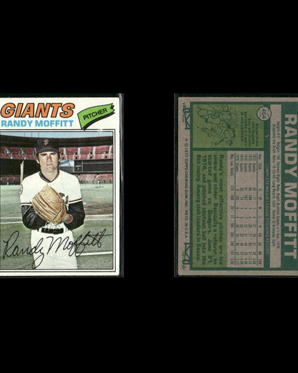 San Francisco Giants 1977 Topps Baseball 31-Card Lot Topps VG