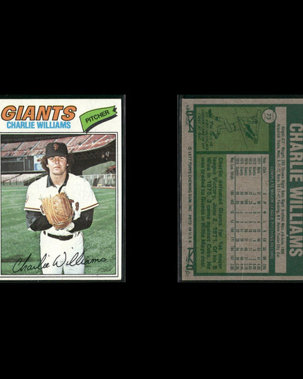San Francisco Giants 1977 Topps Baseball 31-Card Lot Topps VG