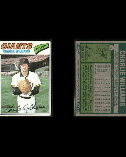 San Francisco Giants 1977 Topps Baseball 31-Card Lot Topps VG